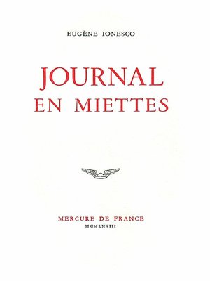 cover image of Journal en miettes